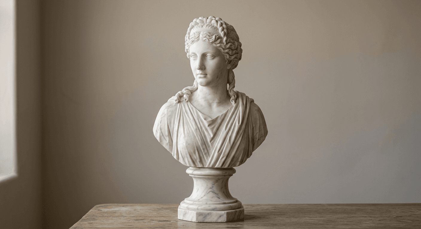 Italian Marble Bust — Classical Female Figure — photo 1 of 3