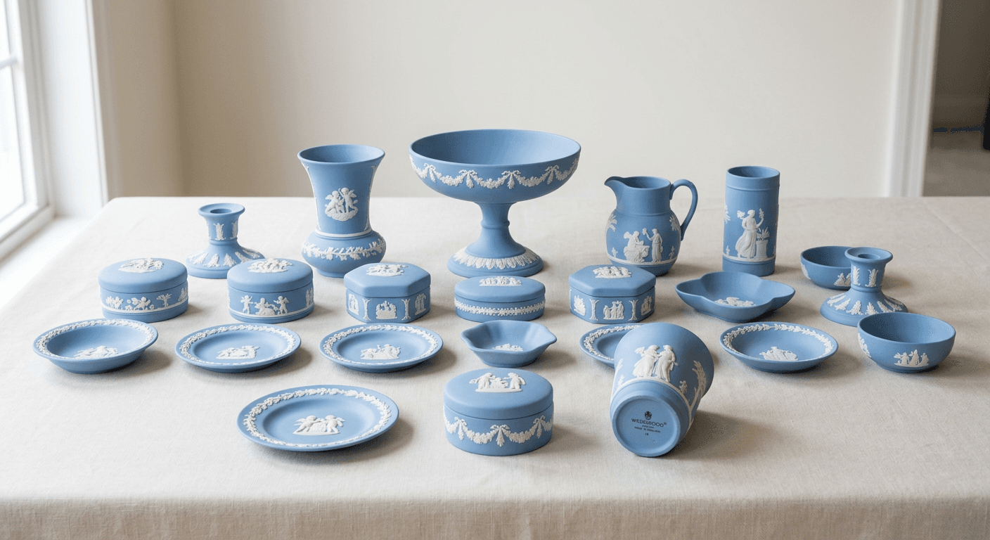 Wedgwood Blue Jasperware Collection — 24 Pieces — photo 1 of 3