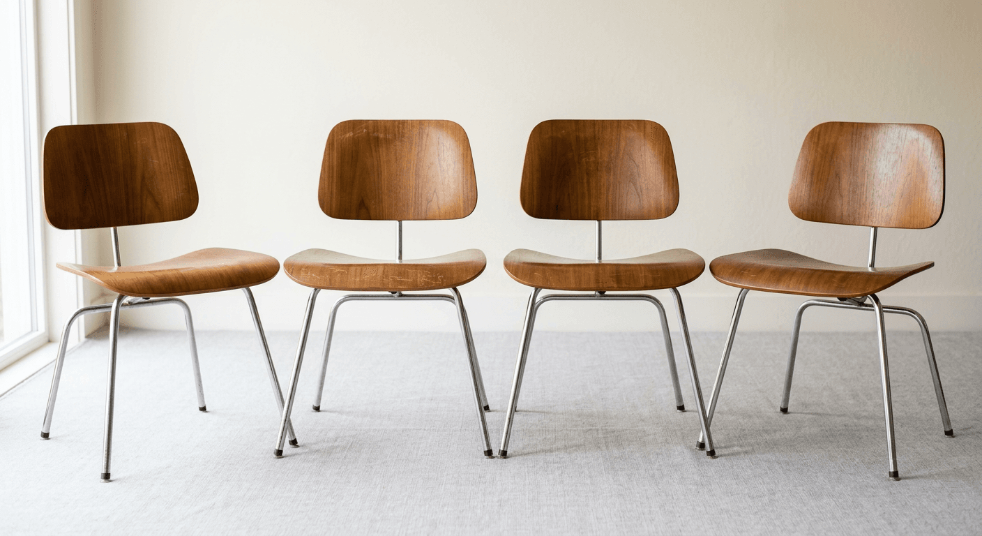 Authentic Eames DCM Chair Set — 4 Chairs — photo 1 of 3