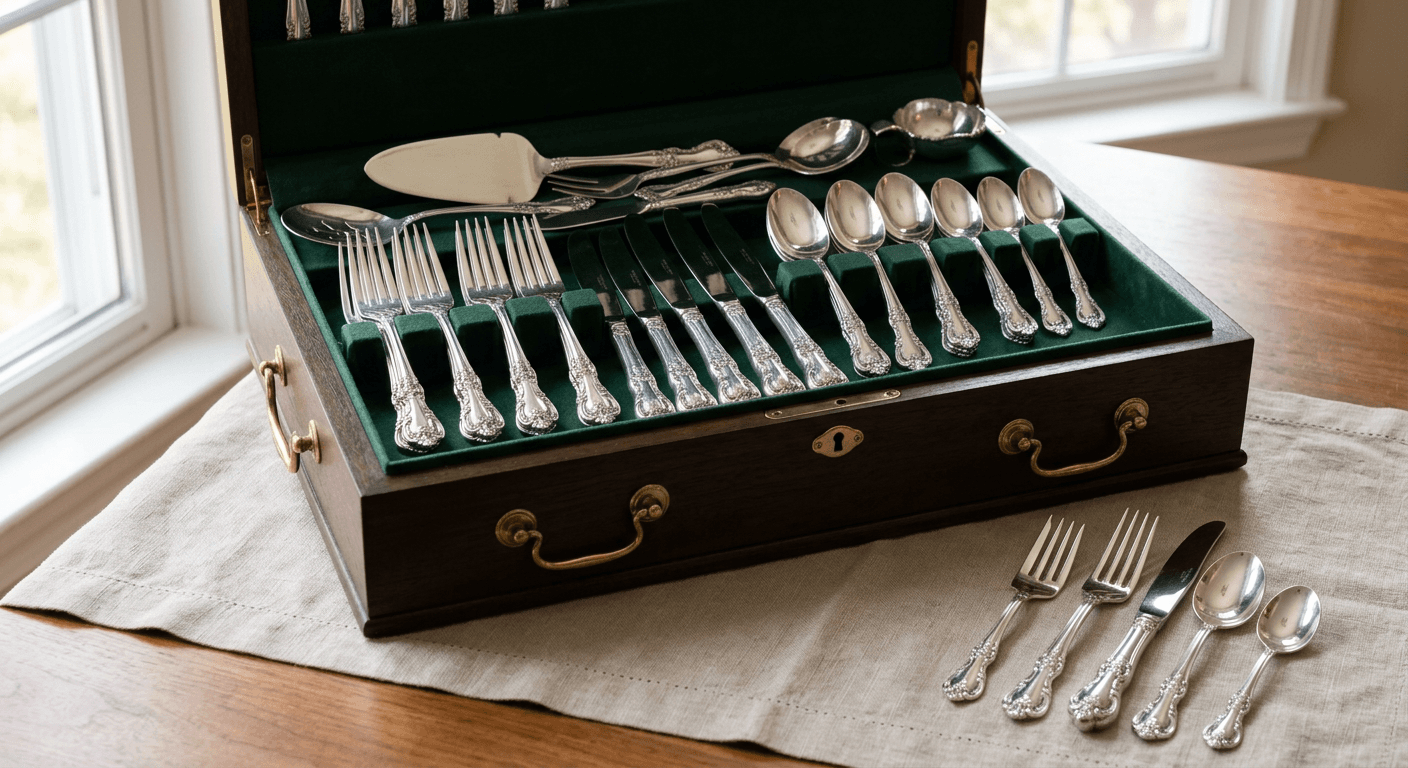 Sterling Silver Flatware Set — Wallace Grand Baroque, 72 Pieces — photo 1 of 3