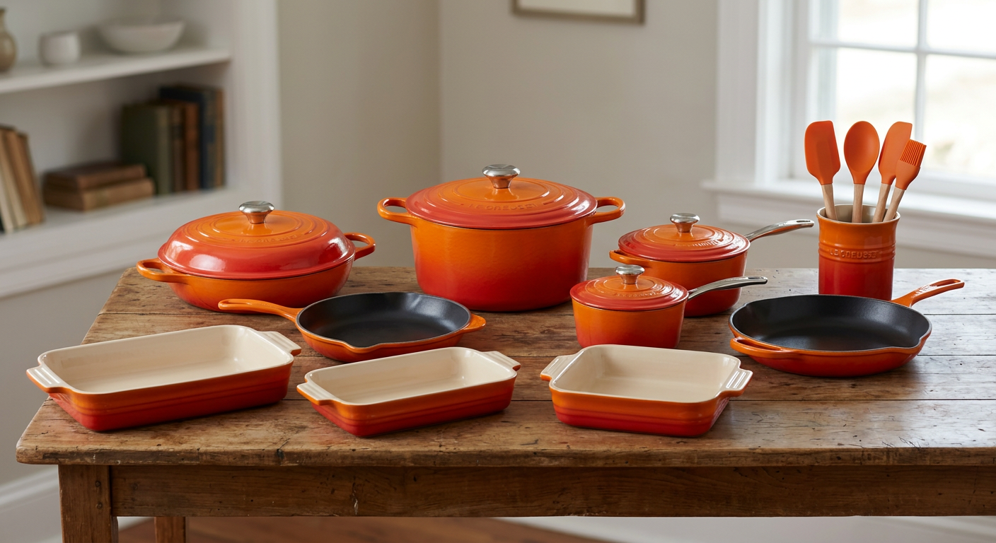 Le Creuset 20-Piece Cookware Set — Flame Orange